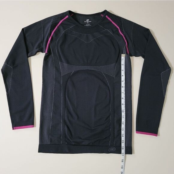 Slalom Women's Black Performance Long Sleeve Crewneck Pullover Top - Picture 5 of 11